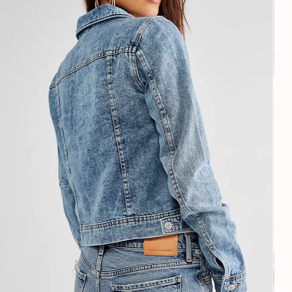 Free People Rumors Cropped Jean Jacket XS - Picture 5 of 16